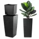 Container inalt negru Kadax K3036 cu insert 57 cm