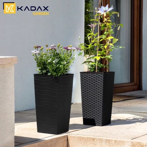Container inalt negru Kadax K3036 cu insert 57 cm