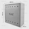 KOM EKO 001 dulap de gaz din oțel inoxidabil 600 × 600 × 250 mm cu perete din spate