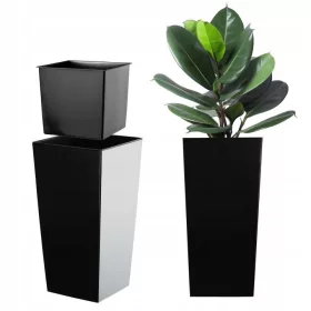 Container inalt din plastic negru Kadax K8048 57,5 cm