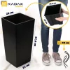 Container inalt din plastic negru Kadax K8048 57,5 cm