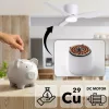 Ventilator de tavan alb EBERG ARX cu lumina LED, 106 cm