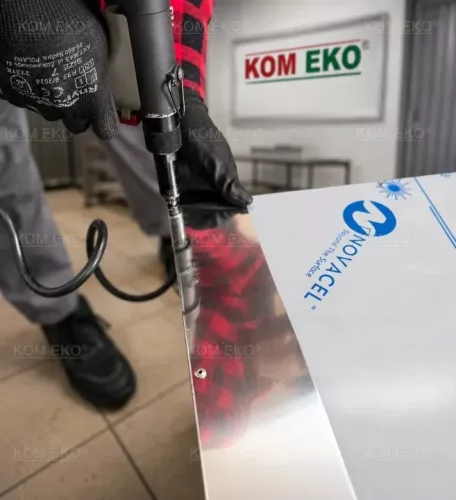 Dulap gaz KOM EKO 003 din oțel inoxidabil 600 × 600 × 250 mm fără peretele din spate