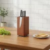 Bloc magnetic rotativ pentru cuțite din lemn de acacia 24,6 cm