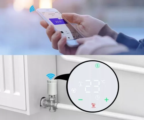 Cap termostatic alb Moes BRT-100 ZigBee