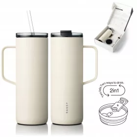   Ragsy MOSHI Tumbler cu două capace, 600 ml cu interior ceramic