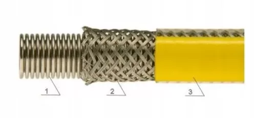 Două furtunuri de gaz DIAMOND 150 cm cu filete 1/2″ × 1/2″
