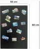 Tabla magnetica din otel negru 80 × 50 cm