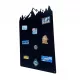 Tabla magnetica neagra STALFORM 75 × 49 cm cu munti