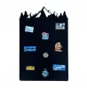 Tabla magnetica neagra STALFORM 75 × 49 cm cu munti