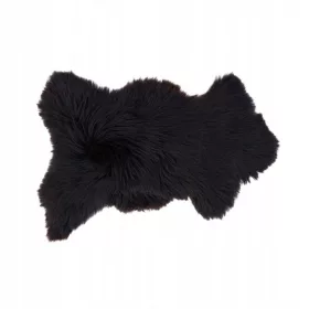 Blană naturală de miel de munte 70 cm XXS, negru-maro