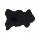 Blană naturală de miel de munte 70 cm XXS, negru-maro