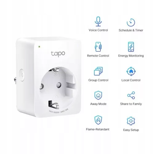 Priză Wi-Fi inteligentă TP-Link Tapo P110 cu măsurarea consumului de energie