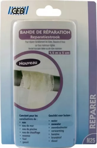Pansament reparator GEB pentru teava 1,5 m × 5 cm, 2 bucati