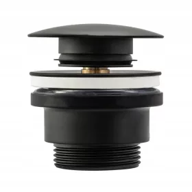   Sifon negru pentru chiuveta Rea REA-A5216 click-clack pentru deschidere 45 mm