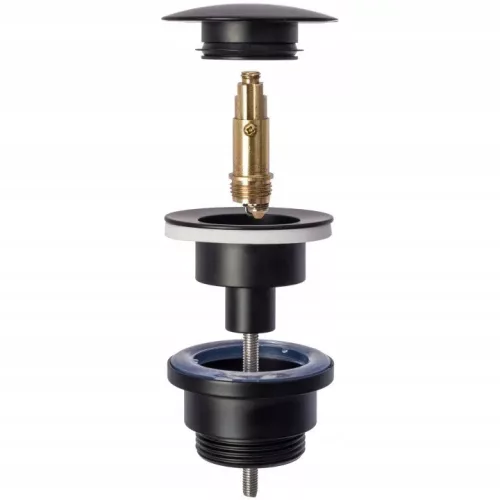 Sifon negru pentru chiuveta Rea REA-A5216 click-clack pentru deschidere 45 mm