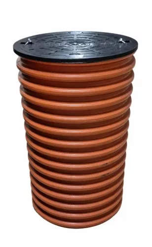 Ax de control al drenajului 315 mm cu capac, teava PP 100 cm lungime