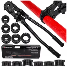   Clești de presare Fugert FUG-0114 pentru PEX cu 6 inserții TH/U și carcasă