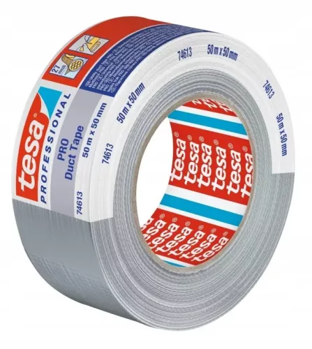 Tesa PRO Duct Tape bandă de reparare argintie 50 m × 50 mm, 3 buc