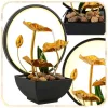 Fântână de masă WJ27 cu frunze de lotus și LED 28 cm