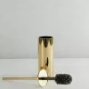Perie de toaletă de sine stătătoare Rea B106 Gold cu carcasă