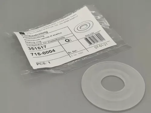 Schwab 351517 Garnitură albă pentru supapă de golire, 64/24 × 3 mm