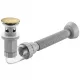 Sifon pentru chiuvetă Rea Flow REA-A9496 cu dop click-clac, auriu periat