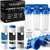 Filtru de apă în trei trepte WODARO 3/4″ cu inserții FCPS5, GAC10 și FCBL10