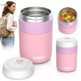 Termos pentru mâncare Kambukka Bora roz, 600 ml