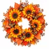 Coroană de toamnă Art cu floarea-soarelui, 40 cm