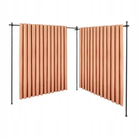 Suport negru pentru perdele 122–305 cm cu tije reglabile