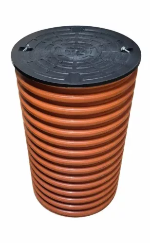 Ax de control al drenajului 315 mm cu capac și etanșare 110 mm, țeavă PP 100 cm