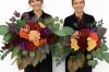 Decorațiune artificială de toamnă FM pentru mormânt, parte legată și buchet