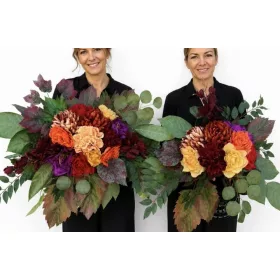   Decorațiune artificială de toamnă FM pentru mormânt, parte legată și buchet