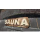 Semn din lemn SAUNA pentru usa, inaltime 14,5 cm