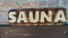 Semn din lemn SAUNA pentru usa, inaltime 14,5 cm
