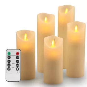   Set de 5 lumânări LED cu efect de flacără și telecomandă
