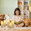 Set de 5 lumânări LED cu efect de flacără și telecomandă