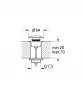 Sifon cromat pentru chiuveta GROHE 65807000 click-clack cu preaplin