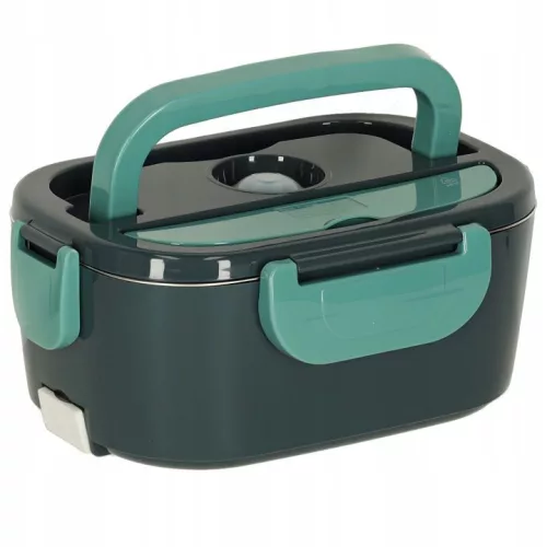 Lunch box electric 1502 ml cu geantă termoizolantă, verde