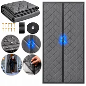   Perdea termică izolatoare magnetică pentru uși 100 × 210 cm