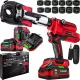 Presă de baterii Fugert FUG-0242 cu 2 baterii 20 V 4 Ah și fălci U/TH/V