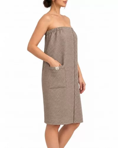 Paréo pentru saună pentru femei Ramielle 140 × 80 cm taupe