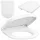 Scaun de toaleta alb Aqua 45,5 × 36 cm cu montare de sus