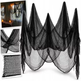   Două fețe de masă negre din plasă Korbi pentru Halloween, 200 × 250 cm