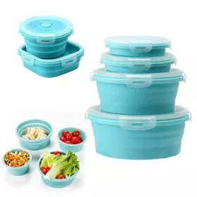 Set de patru boluri pliabile de la 350 la 1200 ml