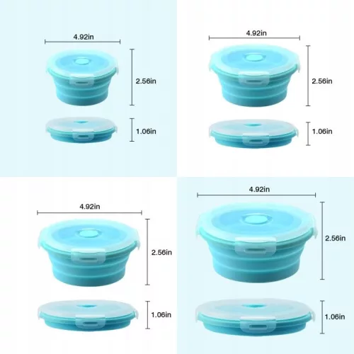 Set de patru boluri pliabile de la 350 la 1200 ml
