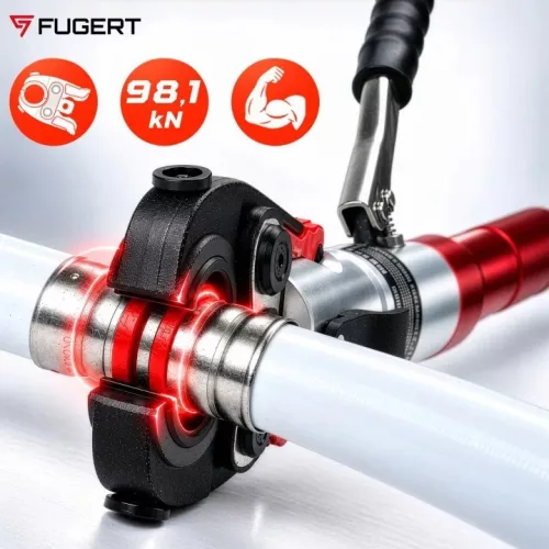 Presă hidraulică manuală Fugert FUG-0272, 98,1 kN, 12 perechi de inserții U/TH/V