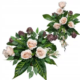 Compoziție florală de mormânt Z17 cu vază și ghiveci