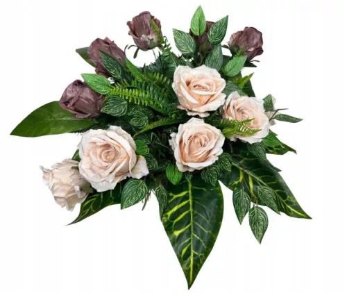 Compoziție florală de mormânt Z17 cu vază și ghiveci